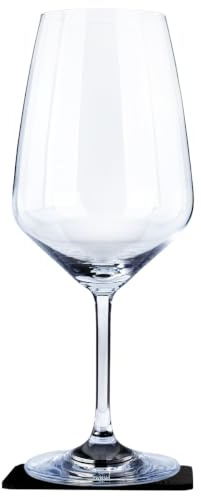 silwy® Magnetglas, feines Kristallglas mit perfekt integriertem Magnet und metallischen Nano-Untersetzer - rutschfeste Campinggläser, Boot- und Yachtzubehör (WEIN // 0,25 l)