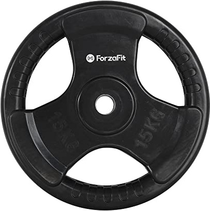 ForzaFit Hantelscheibe aus Gummi - Innen Durchmesser 30 mm - von 2,5 kg bis 20 kg erhältlich für Krafttraining, Fitness und bodybuilding (15)