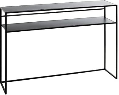 HAKU Konsole, schwarz, Metall - Maße: B 112 x H 81 x T 28 cm, Style: Modern