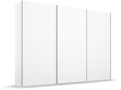 Rauch Möbel Beluga-EXTRA, Schwebetürenschrank, Farbe Weiß, Breite 270 cm | Kleiderschrank mit Schwebetüren, Schiebetüren, 3-türig, für Schlafzimmer, Kinderzimmer, Wohnzimmer, Gästezimmer, Garderobe