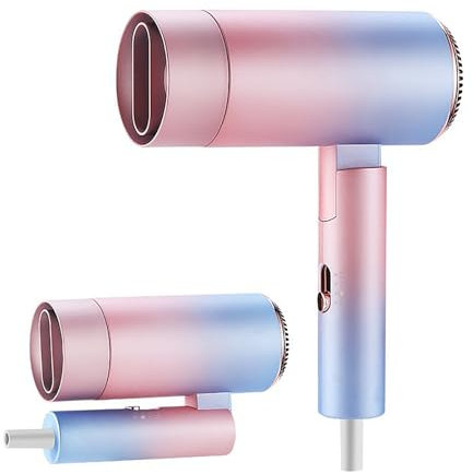 Flintronic Secador de Pelo, Secador de Pelo Iónico Profesional Poderoso de 1500 W, Secador de Viaje con Mango Plegable, 3 Ajustes de Calor, Secado Rápido, para Peinados de Hombres Mujeres Múltiples