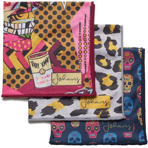 Johans® XXL Mikrofasertuch zur Reinigung von Smartphone, Tablet, Brille, Display, Kamera | Displaytuch, Brillenputztuch, Reinigungstuch | Optikerqualität in 30x30cm (3er Bundle)