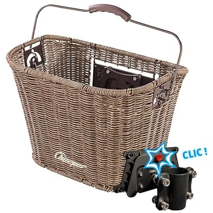 Beeper - Cesta de Mimbre de Resina para Bicicletas y Scooters Soporte de Montaje - Soporte de Montaje en mástil para Scooter