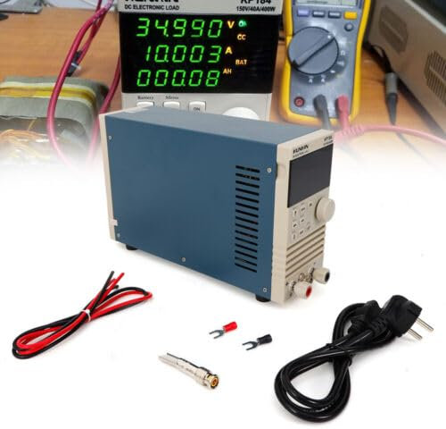 ieLsngai Elektronisches Laden, Batteriekapazitätsprüfer, Batteriekapazitätstester, Batteriekapazitätsprüfer, Batterietester KP184 DC, elektronische Ladung, 400 W, OT-LMLZBY-3088-EU51