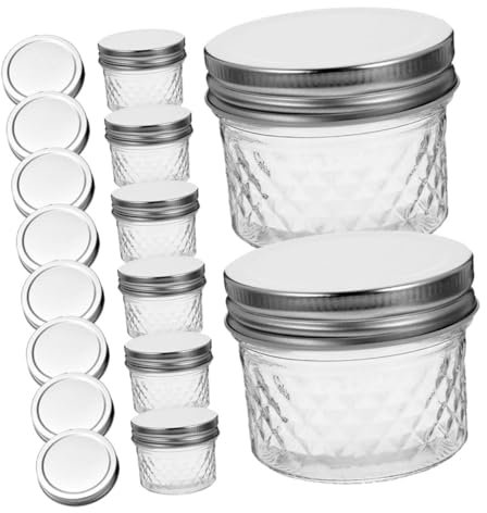 UTHCLO Barattolo Di Vetro Coperchio Contenitore Per Confetture e Conserve Trasparente Per Conservazione Alimentare