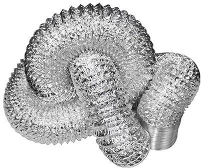 Abluftschlauch Mit 2 Schlauchschellen Flexibel Lüftungsschlauch Aus Aluminium Aluflexschlauch Für Klimaanlagen Wäschetrockner Abzugshaube 80/100/120/150/160/170/180/200/250/300mm(2m,250mm)