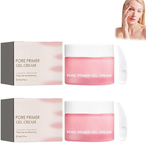 2Pc Pore Base Gel Cream,Riduci i Pori Primer Viso Opacizzante,Magical Perfecting Base Face Primer,Base Face Primer Under Foundation,Pori Invisibili e Tono Della Pelle Uniforme Per Tutti i Tipi Di
