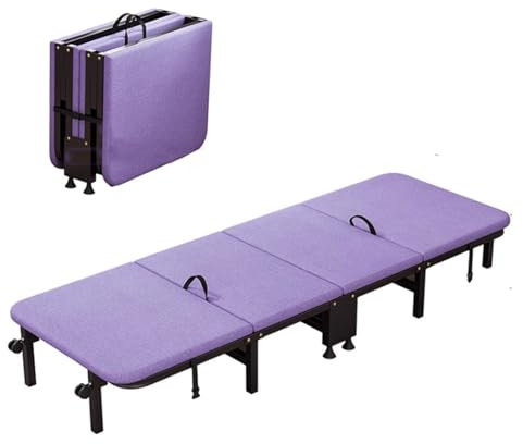 Gästebett Klappbar mit Matratze 184x70 cm Platz Sparen, Reisebett Erwachsene Klappbar mit Rädern Tragfähigkeit 150 kg, für Büro, Schlafzimmer, Außenbereich