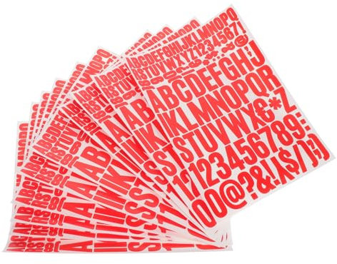VILLCASE 10 Blatt Alphabet-aufkleber Buchstaben- Und Zahlenaufkleber Für Die Inneneinrichtung