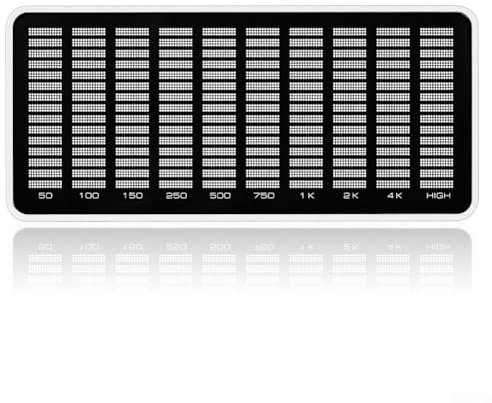 Audio-Spektrum-Analysator AK1016 Musikpegelmesser mit Mikrofon-Tonabnehmer und Dual-Signaleingang für Desktop-PC, Telefon, Spielkonsole, Sound-Display-Dekor (weißes Licht)