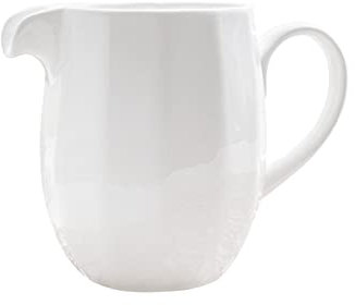 Salsera Barco de salsa de cerámica con mango de gran capacidad Classic Blanco puro 750 ml / 25.36oz Café Leche Leche Azúcar y Crema Café Botella