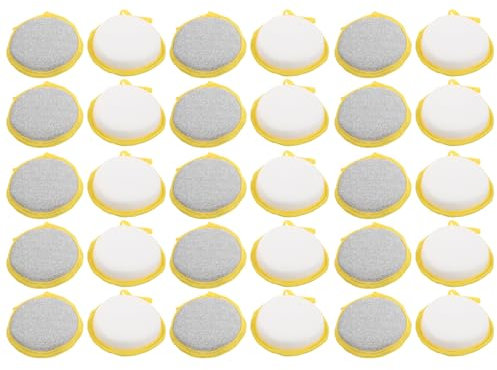 Beavorty Esponja Limpiadora de Cocina Reutilizable, Doble Cara, 30 Uds, No Raya y Absorbe Rápido, Adecuado para Fregar Platos y Limpiar Utensilios