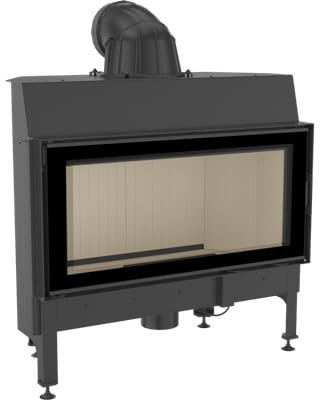 Kamineinsatz aus Stahl Nadia 14 kW Ø 200 mit Türfeder