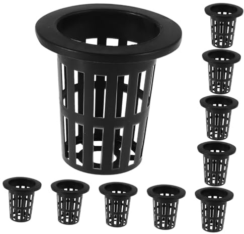 TOYANDONA 12pcs Hydroponic Pot Containers Plastic Garden Baskets Net Cups for Indoor Planting and Aquaponics
