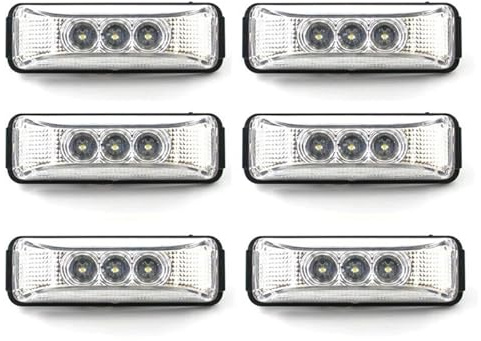 Coche Luz Trasera Juego De 6 Luces Traseras para Camión, Marcadoras Laterales De Contorno, 12V Y 24V, LED para Lámpara De Remolque De Caravana. Trasera Recuperación Luces