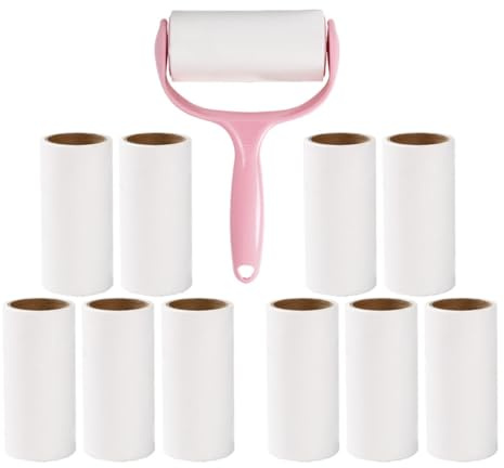 YARNOW Portable Lint Roller with Refill for Clothes Carpet Sofa Sticky Pet Hair Remover Brush for Dog and Cat Hair Upholstery Brush for Fast Safe Cleaning