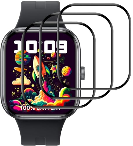 IQShield Protector de Pantalla para Xiaomi Redmi Watch 5 Cristal Templado, 3 Piezas HD Cobertura Completa, Sin Burbujas, Sensible al Tacto, Vidrio Templado para Redmi Watch 5