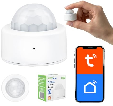Trådlös rörelsesensor Zigbee Tuya GreenBlue, Android/iOS, CR2450 DC 3,0 V, detekteringsvinkel 120° / upp till 8 m, GB740
