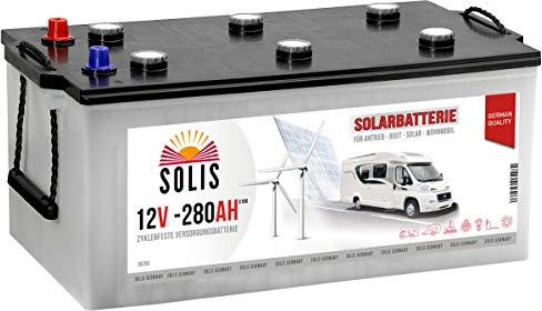 Solis Solarbatterie 280AH Antriebs Versorgungs Boots Wohnmobil Solar Caravan Batterie (280AH 12V)