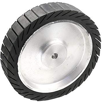 250 * 50 * 15.875mm Rueda de contacto de goma centrífuga 10 '' Rueda expansora para bandas de lijado en amoladora de motor, solo 10 bandas