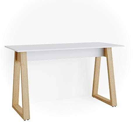 Vicco Schreibtisch Nautica, Weiß, 138 x 60 cm | geeignet für Computerarbeitsplätze und Homeoffice-Einsatz