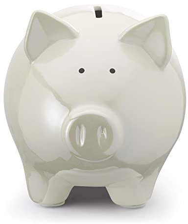 Mousehouse Gifts - Tirelire en Forme de Cochon - Blanc - S