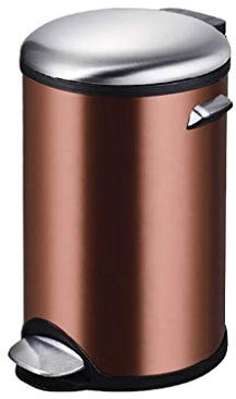 WXJLYZRCXK Poubelle À Pédale, Poubelles Poubelle En Acier Inoxydable Poubelle À Pédale Maison Cuisine Salon Chambre Hôtel À L'Intérieur Et À L'Extérieur Baril Séparation Seau de Stockage,12L,12L