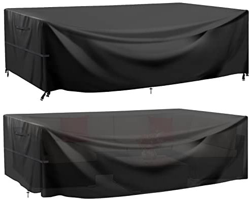 GARPROVM Abdeckung für Gartenmöbel, Abdeckplane Gartenmöbel Schutzhülle für Gartenmöbel Wasserdicht Winddicht Anti-UV Staubdicht Oxford Gewebe, für Outdoor Sofa Tisch Möbelsets - 230x165x80cm