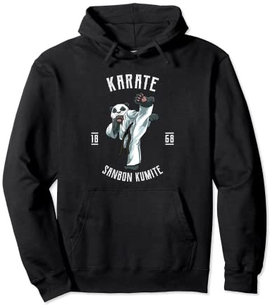 Karate Gear Panda - Karate Japanese Martial Arts Pullover Hoodie