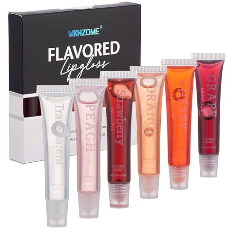 Lip Oil, MKNZOME 6 Pièces Huile a Levre Hydratant Gloss Transparent Gloss Brillant a Levre Maquillage Cadeaux pour Femmes Gilrs Soins des Lèvres Réparateur et Maquillage des Lèvres