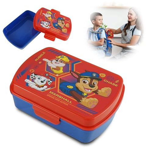 Fiambrera de plástico de Paw Patrol para niños, sin BPA, bonita caja de sándwich, contenedor de alimentos, a prueba de fugas, para niños, adolescentes, niños, niñas, oficina, escuela, camping,