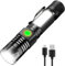 LED Taschenlampen superhellen 2000 Lumen, zoombar wiederaufladbar Taschenlampen mit Clip und magnetischem Fuß, leistungsstarke batteriebetriebene Taschenlampe mit 4 Beleuchtungsmodi, IPX4 wasserdichte