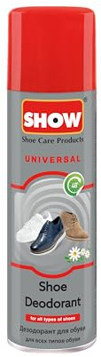 SHOW Shoe Deodorant Spray 250ml, formulated to Keep Your Shoes Smelling Fresh. Clear Spray for Shoes and Boots