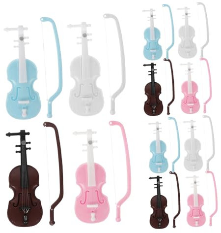 TOYANDONA 20stücke Miniatur Violine Modelle Realistische Spielzeug Violinen Für Puppenhaus Dekoration Und Musikinstrumente Vintage Design Leicht Langlebig Für Kreative Räume