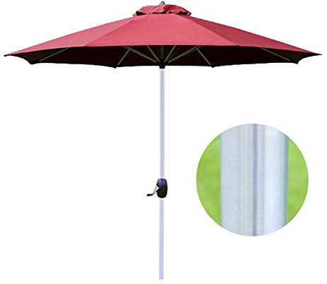 Trädgårdsparaply, 2,7 M trädgårdsparaply i aluminiumlegering med vevgård, åttkantig polyesteröverdrag, strandparaply, terrassparaply