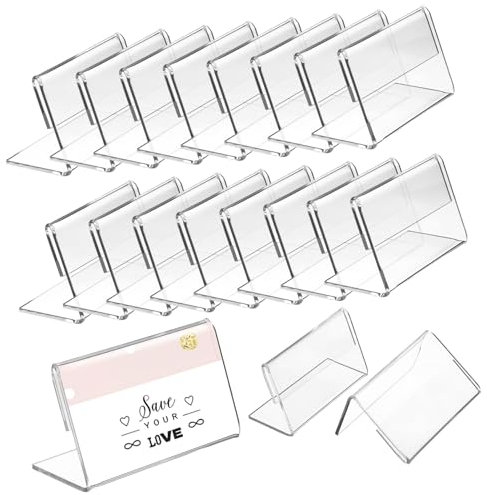 CIYODO Schräger Kartenständer Tisch-schilderhalter Displayständer Aus Klarem Material Robust Und Stabil Für Informationen Broschüren Und Preise