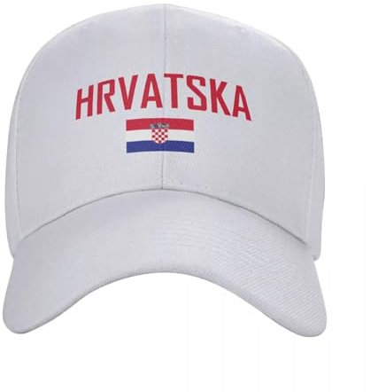 NBNX Baseballkappe mit Kroatien-Flagge, Y2K, niedlicher Hip-Hop-Hut, Sommer, lässig, verstellbar, atmungsaktiv, Sonnenmütze, weiß, Einheitsgröße