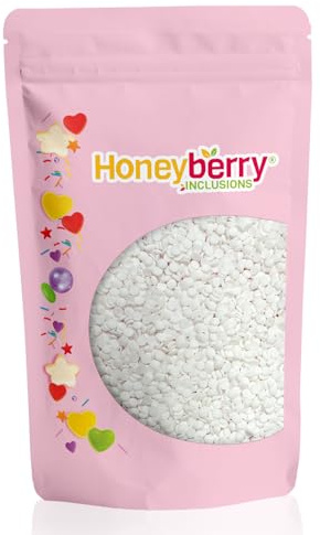 Vermicelles Pâtisserie Naturels et Comestibles 200g – Vermicelles de Sucres Décoratifs Colorés, Idéaux Pour Décorer Gâteaux, Biscuits et Desserts – Produit dans l’UE (Confettis Blancs)