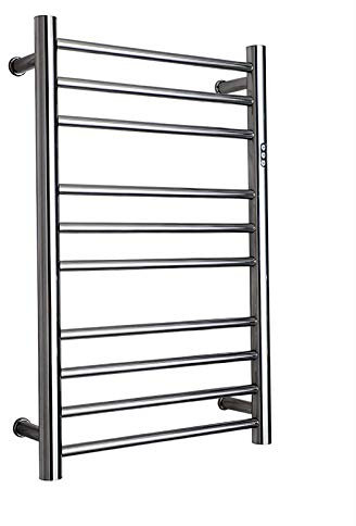 Scaldasalviette Scaldasalviette elettrico con timer Acciaio inossidabile 304 10 bar Stendibiancheria elettrico impermeabile Lucidatura Scaldasalviette da bagno a parete Asciugamani Hardw ( )