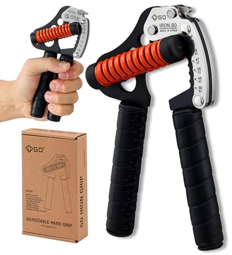 GD IRON GRIP Grip Strength Trainer Adjustable Hand Gripper Amplifier Handle Exerciser Wrist Amplifiers Silent & Durable - Forearm, Finger & Hand Strength Training for Athletes, Climbers