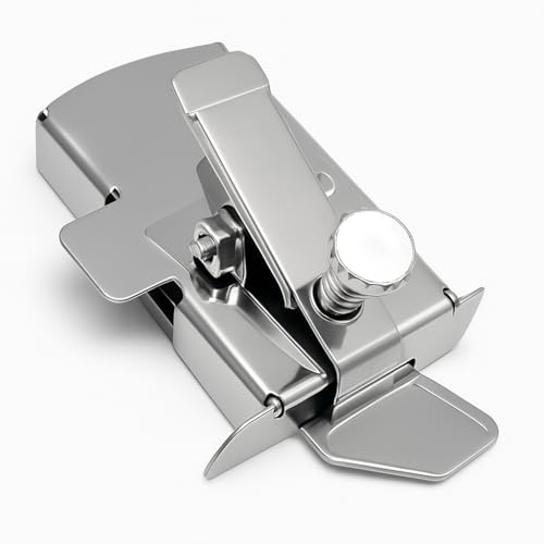 Piedino Macchina da Cucire, con Guida Magnetica, Piedino per Orlo Arrotolato e Sbieco, Accessorio Compatibile con Tutte le Macchine da Cucire Domestiche
