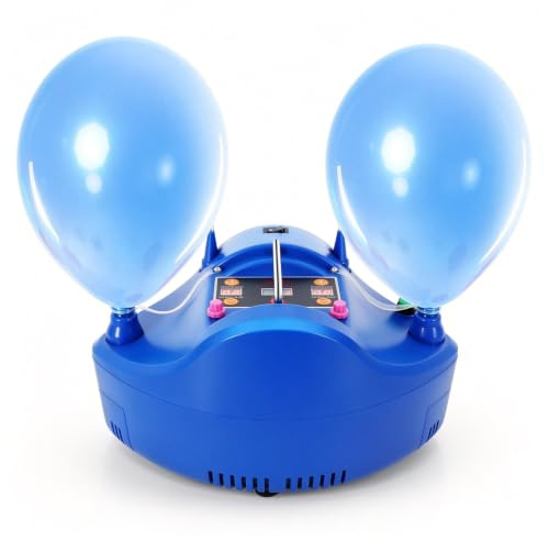 1200W Luftballonpumpe Elektrische Ballonpumpe Inflator Timing 0-9.9s Quantitative Elektrische Luftpumpe Gleichzeitig Ballon Inflator Ballonaufblasgerät Inflatorgebläse Tragbare Pumpe