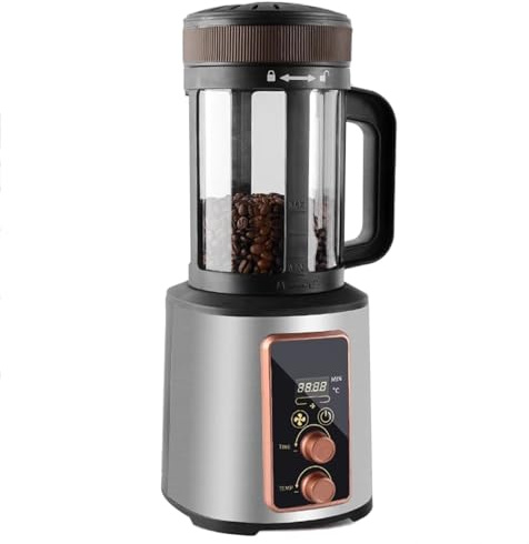 Machine à torréfacteur à grains de café, torréfacteur électrique à air chaud, avec minuterie réglable, chauffage et réglage du ventilateur, torréfaction de 100 à 400 g de grain de café, cadeau pour