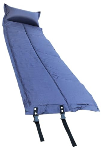 WHAMVOX Colchoneta Hinchable Resistente para Camping Aislante Térmico Portátil con Almohada Integrada Esterilla Plegable Práctica para Actividades al Aire y Descanso