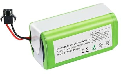 Batería de repuesto de 14,4 V 2600 mAh, Compatible con Conga Excellent 990/1090/1790/Deebot N79S/N79/DN622/Robovac 11/11S/11S Max/30/30C/G30