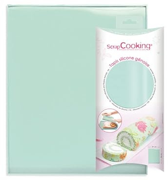 SCRAP COOKING 3175 Tapis génoise silicone 27 x 36 CM, Vert, 27 x 36 x 1 cm