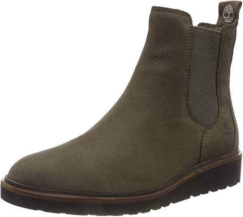 Timberland Ellis Street - Stivali Chelsea Donna, Verde (Canteen Nubuck 901), 38.5 EU