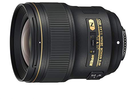 Nikon AF-S NIKKOR 28 mm f/1.4E et Objectif Grand Angle, SWM, Noir