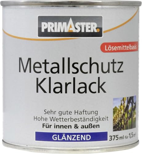Primaster Metallschutzklarlack farblos 375 ml für Innen- und Außen Lack
