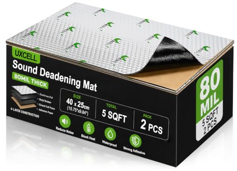 X AUTOHAUX Schalldämmmatte 2 Stück Für Auto Schalldämmung Wärmeisolierung